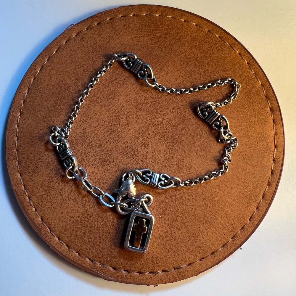 Silver Brighton Faith Cross Charm Bracelet